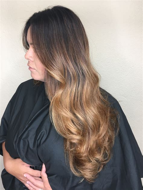 Dimensional Balayage Honey Tones Long Hair Soft Waves Long Hair