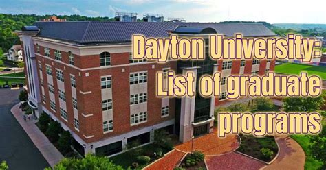 University Of Dayton Graduate Programs Legitng