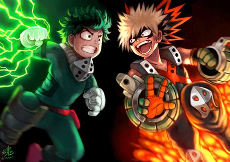 Deku Vs Bakugo By Ry Spirit On Deviantart