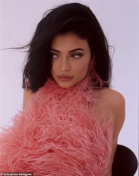 Kylie Jenner Smolders In Feathery Dress After Sisters Reveal Shes Kris