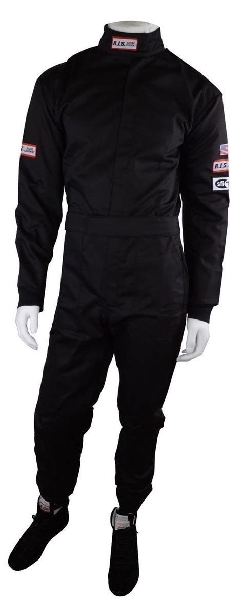 Rjs Racing Sfi 32a1 New 1 Piece Racing Fire Suit Adult Xl Black Ebay