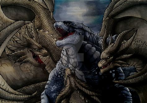 Godzilla Vs King Ghidorah By Churroninja On Deviantart