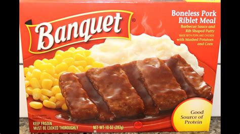 Banquet Boneless Pork Riblet Meal Review Youtube