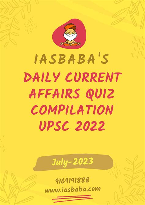 Iasbabas Daily Current Affairs Quiz Compilation July 2023 1 Iasbabas 9169191888 Iasbaba