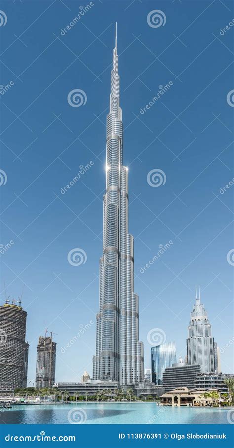 Cityscape With Burj Khalifa Business Bay Dubai Nov2016 Editorial