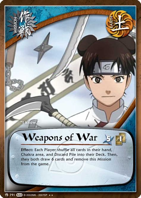 Cartas Coleccionables De Naruto Shippūden Weapons Of War Naruto Wiki
