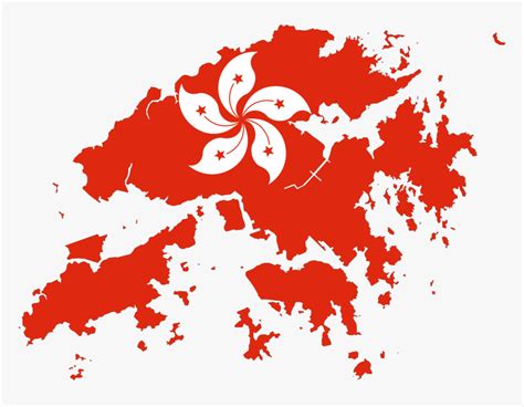 Hong Kong Flag Map Hd Png Download Kindpng