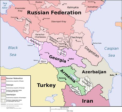Political Map Of The Caucasus Map Of World