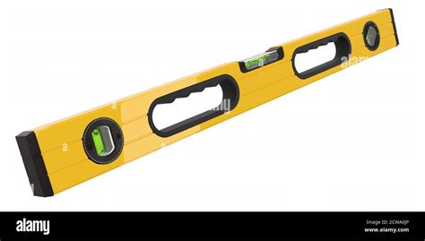 Building Spirit Level Tool Isolated On White With Clipping Path Stock