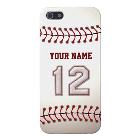 Player Number 12 Cool Baseball Stitches Iphone Case Zazzle