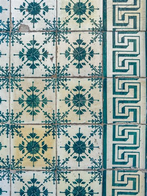 Traditional Ornate Portuguese Decorative Tiles Azulejos Stock Image