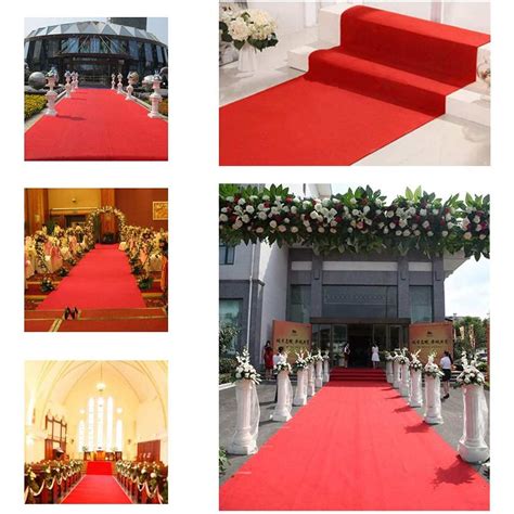 1m 20m Red Carpet Wedding Party Carpet Rug Aisle C Grandado