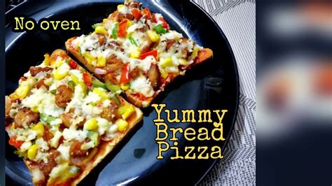 Yummy Chicken Bread Pizza Without Oven Quick Recipe Youtube