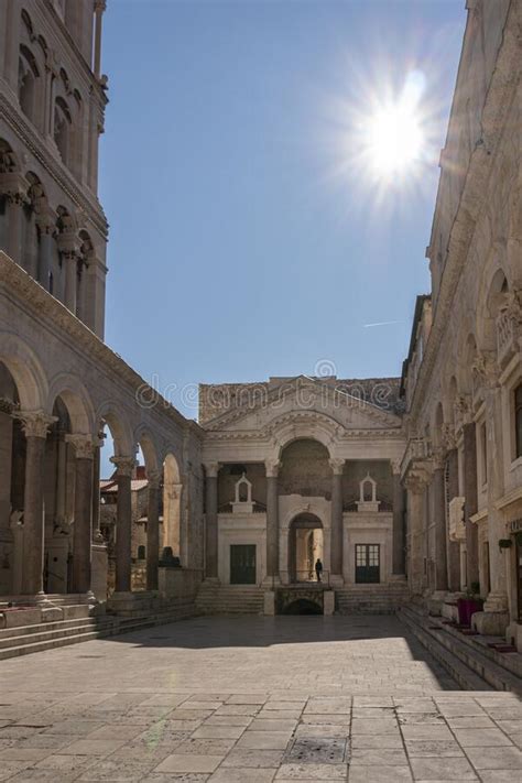 Peristyle In The Diocletian`s Palace Split Croatia Stock Photo