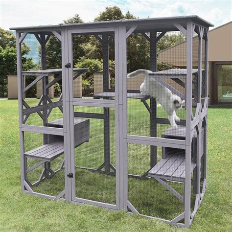 Tucker Murphy Pet Cat House Outdoor Catio Kitty Enclosure With Super