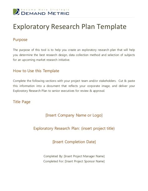 Formatting a paper in apa style. Exploratory Research Plan Template