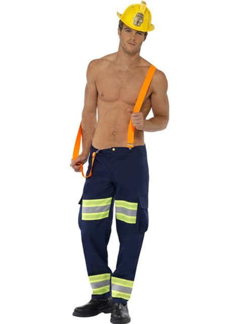 Fever Red Hot Fireman Man Adult Costume The Coolest Funidelia