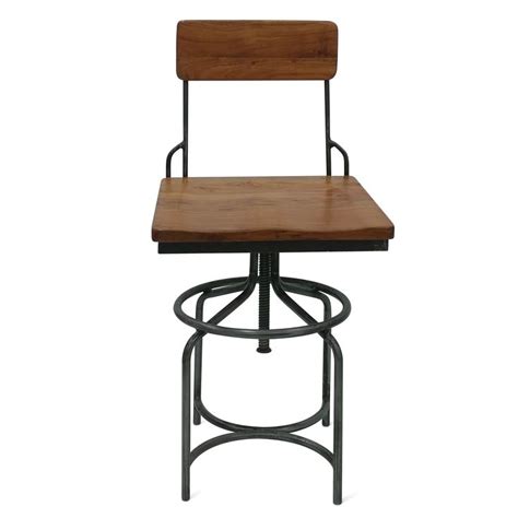 Allows you to adjust the chair so that feet are firmly on the floor or footrest. Vintage Industrial Adjustable Height Chair Bar Stool ...