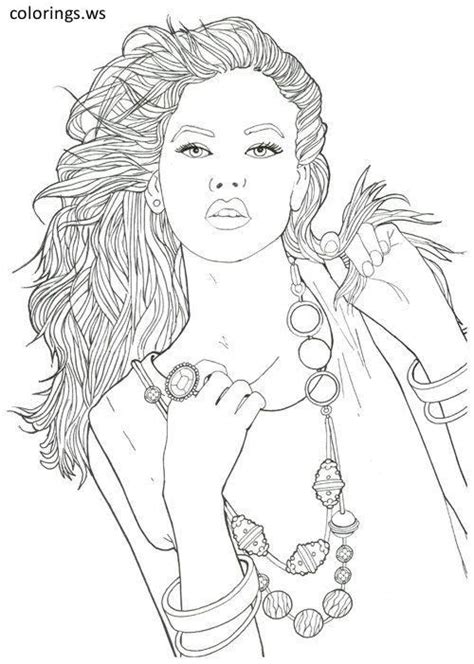 10 Best Fashion Model Coloring Pages
