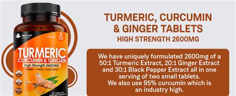 Turmeric Tablets Mg With Black Pepper Ginger Curcumin