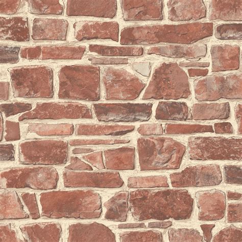 Stone Wall Wallpaper Brick Effect Quality Textured Feature Wall