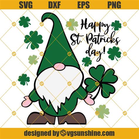 Gnome Happy St Patricks Day Svg Saint Patrick S Day Svg Gnome Svg