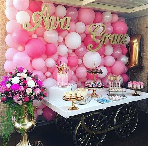 Balloon table centerpieces balloon decorations birthday party decorations balloon garland birthday parties masquerade centerpieces wedding centerpieces birthday gifts helium number. Party backdrop with balloons and first and middle names on ...