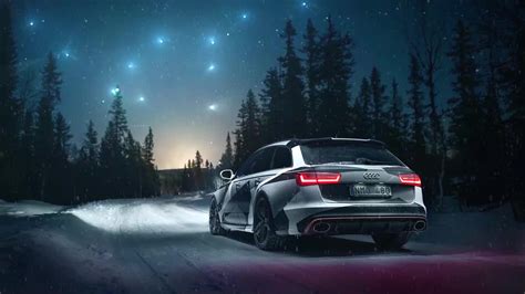 Audi Rs6 Winter Snow Night Live Wallpaper Wallpaperwaifu