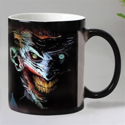 New Design Halloween Scary Joker Heat Reveal Mug Ceramic Color Changing