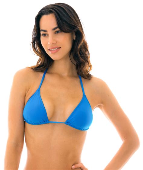 bikini tops blue triangle bikini top top urano lacinho