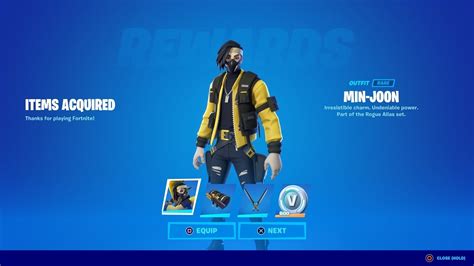 How To Get Rogue Alias Starter Pack For Free Fortnite Min Joon Skin