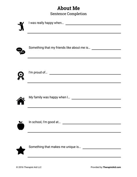 Free Printable Self Esteem Worksheets For Adults Printable Templates