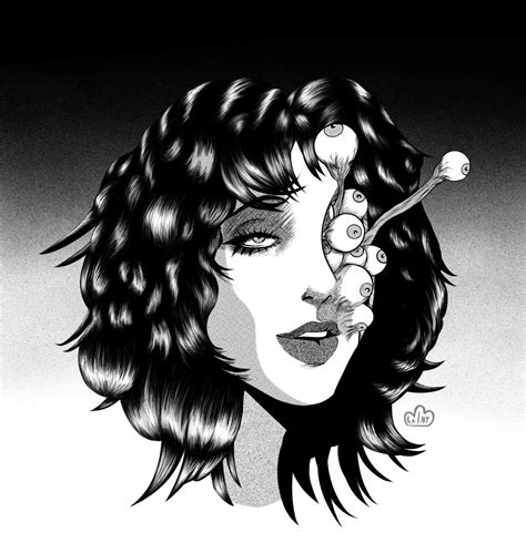 Junji Ito Style Portrait By Atdm3official On Deviantart
