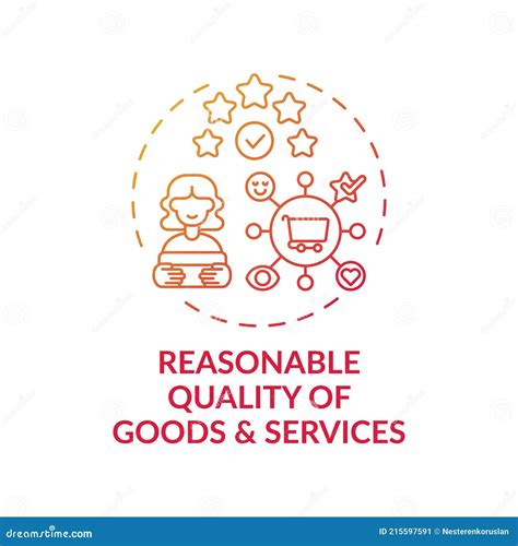 Reasonable Goods And Services Quality Concept Icon Stock Vector