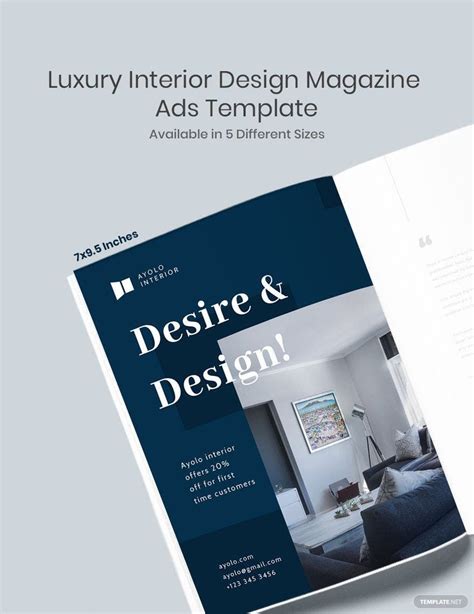 Luxury Interior Design Magazine Ads Template Download In Psd