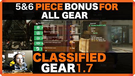 The Division Piece Bonus For All Gear Classified Gear Update Youtube