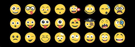Set Of Emoji Icons Vector 6955480 Vector Art At Vecteezy