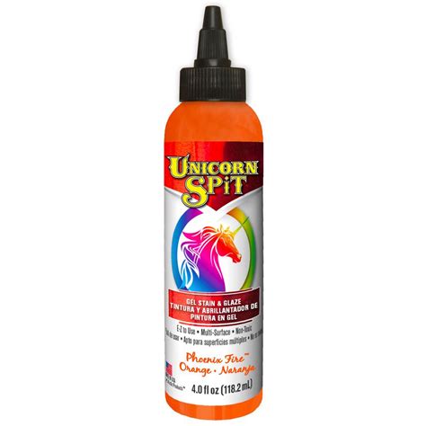 Unicorn Spit 4 Fl Oz Phoenix Fire Orange Gel Stain And Glaze Bottle