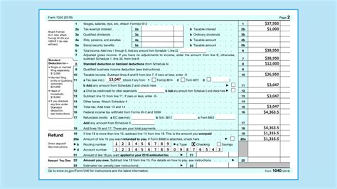 Irs 1040 Form Example Schedule C Form 1040 2019 1040 Form Printable