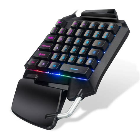 Rgb One Hand Keyboard Tsv Gaming Keyboard Single Handed 35 Keys For Pc Portable Mini Left Hand