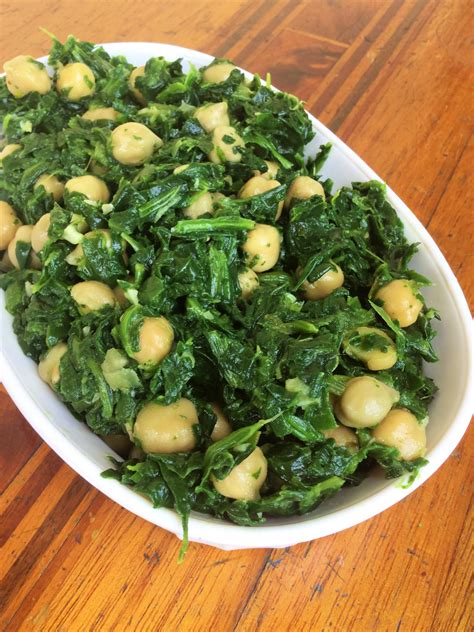 Sautéed Spinach With Garlic And Chickpeas My Healthy Homemade Life