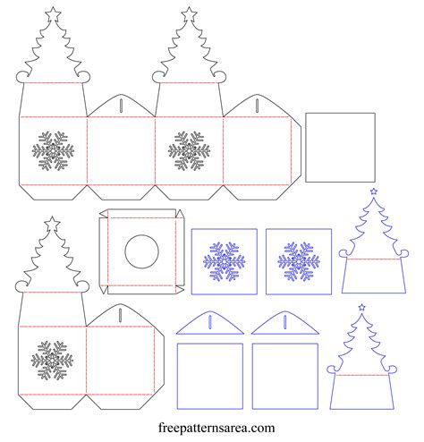 Make a Christmas Gift Box with Cricut: Free SVG Cut File