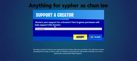 Anything For Sypher To Be Chun Lee Sypherpk