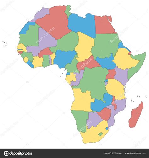 Vector Political Map Of Africa Stock Illustration Illustration Of