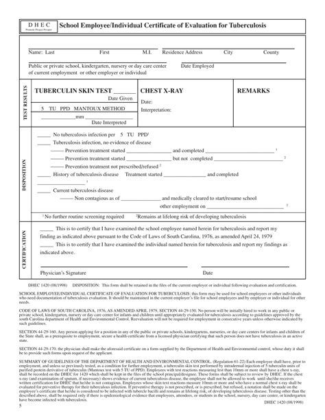 Sc Dhec Form 1420 ≡ Fill Out Printable Pdf Forms Online