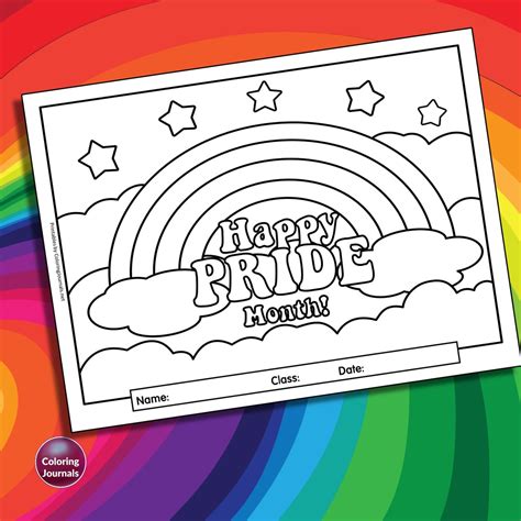 Pride Month Coloring And Drawing Activity Pack For Kids Rainbow Etsy