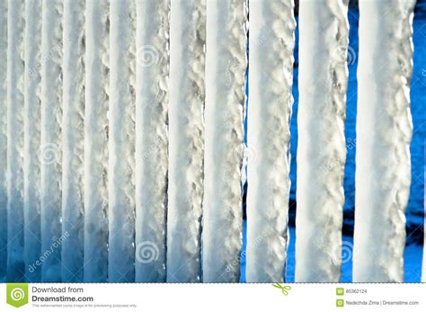 Ice Winter Frost Ice Floe Cold Icicles Fence Fence Railing