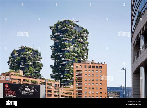 Milan Italy June 11 2017 The Famous Vertical Forest Tower