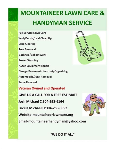 Free Lawn Care Flyer Templates Word Printable Templates
