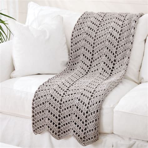 Bernat Ripples In The Sand Crochet Afghan Yarnspirations Afghan